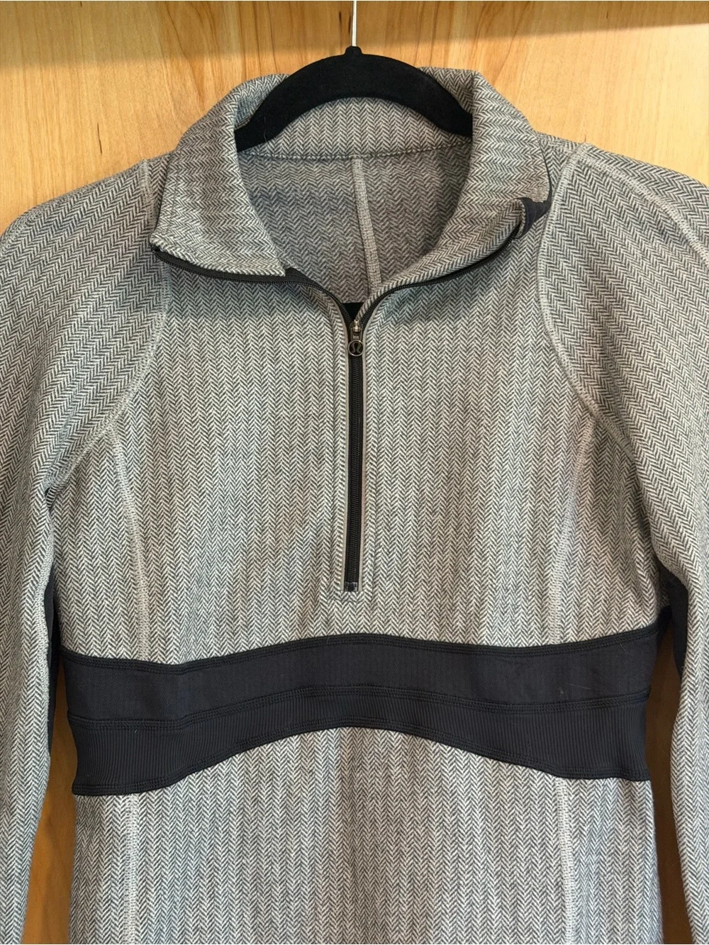 Lululemon Athletica Black & Gray Quarter-Zip Pullover Jacket